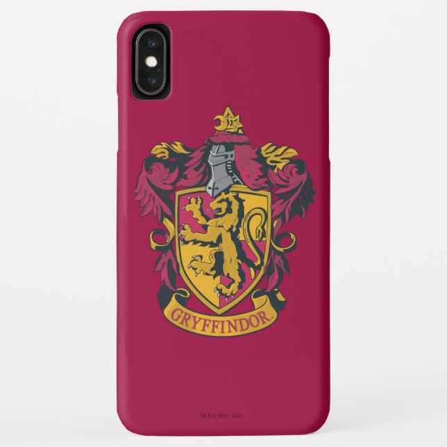 Coques Case-Mate iPhone Harry Potter | Blason de Gryffondor Or et Rouge (Dos)