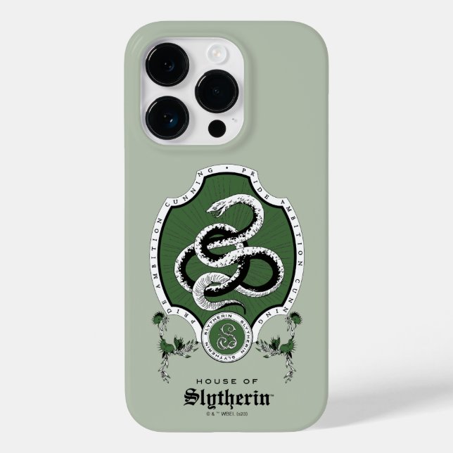Coques Case-Mate iPhone HARRY POTTER™ | Délicat croquis SLYTHERIN™ Crest (Verso)
