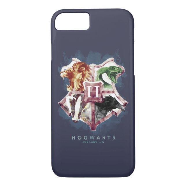 Coques Case-Mate iPhone Harry Potter | HOGWARTS™ Crest Aquarelle (Dos)