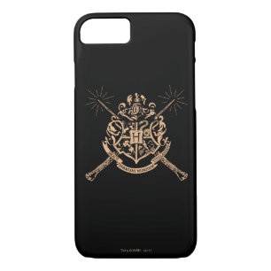 Coque iPhone 8/7 Harry Potter   Hogwarts Crossed Wands Crest