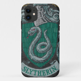 Coque iPhone 11 Harry Potter | Slytherin Crest - Vintage