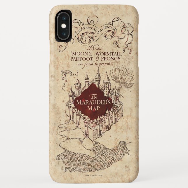 Coques Case-Mate iPhone Harry Potter Spell | Carte de Marauder (Dos)