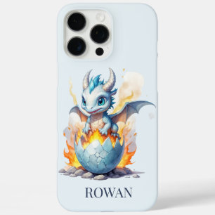 Coque iPhone 16 Pro Max Hatcheuse de feu de givre Personnalisée Dragon Ble