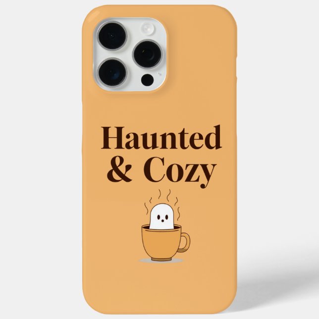 Coques Case-Mate iPhone Haunted and Cozy Ghost Coffee Halloween iPhone 15 (Verso)
