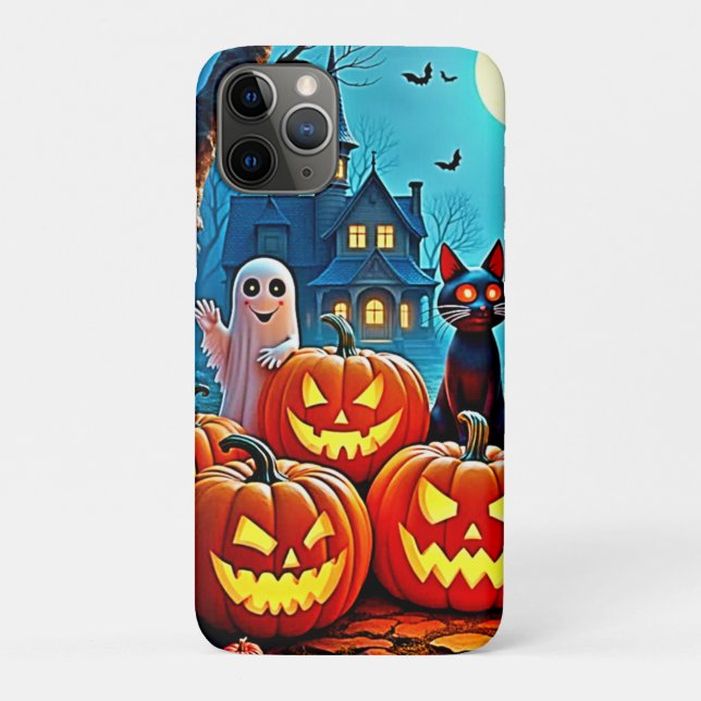 Coques Case-Mate iPhone Haunted Halloween conception de nuit (Dos)