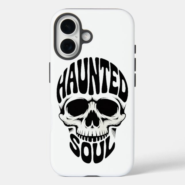 Coques Case-Mate iPhone Haunted Soul Skull Typography (Verso)