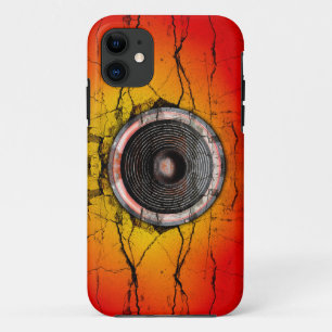 Case-Mate iPhone Case Haut-parleur de musique rouge et orange