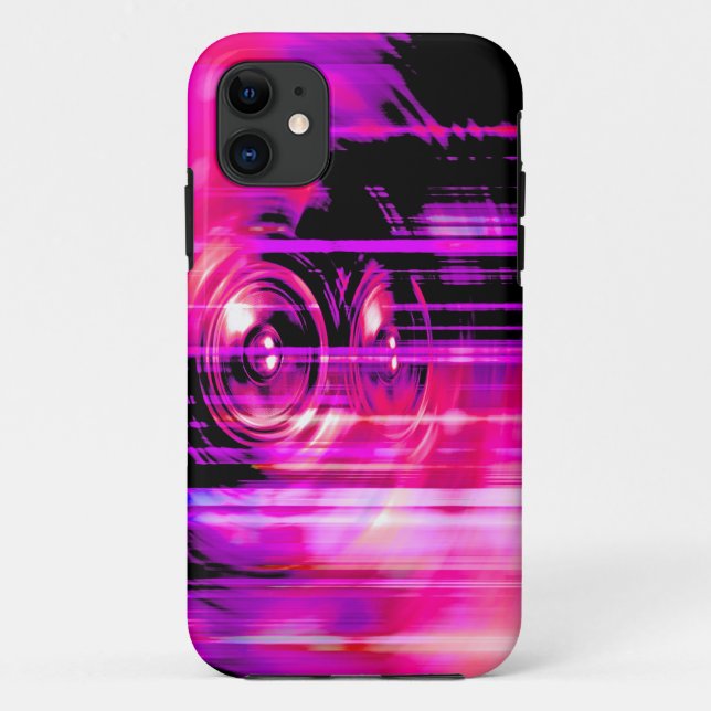 Coques Case-Mate iPhone Haut-parleurs de musique violette (Dos)