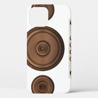 Case-Mate iPhone Case Haut-parleurs rétro : brun, blanc isolé.
