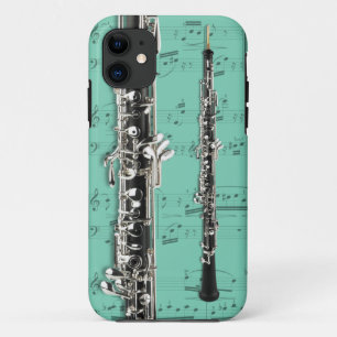 Coque iPhone 11 Hautbois et cas de téléphone de musique de