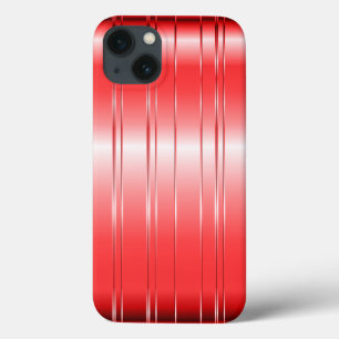 Coques Pour iPhone Haute technologie Metallic Red Stripes Design