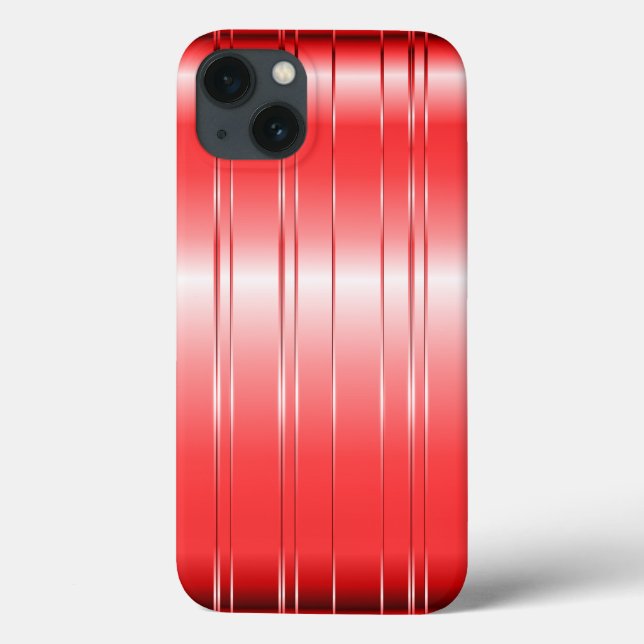 Coques Case-Mate iPhone Haute technologie Metallic Red Stripes Design (Verso)