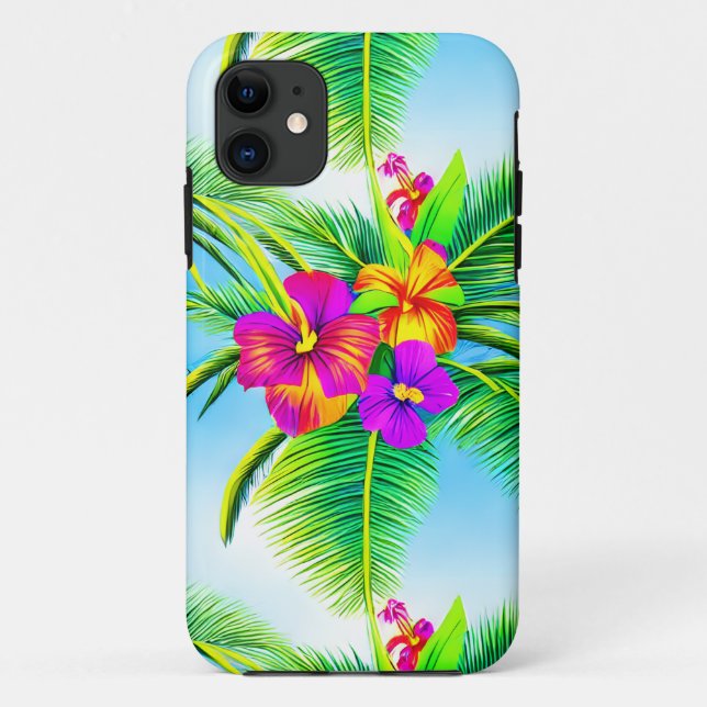 Coques Case-Mate iPhone Hawaï Tropical Motif sans couture (Dos)