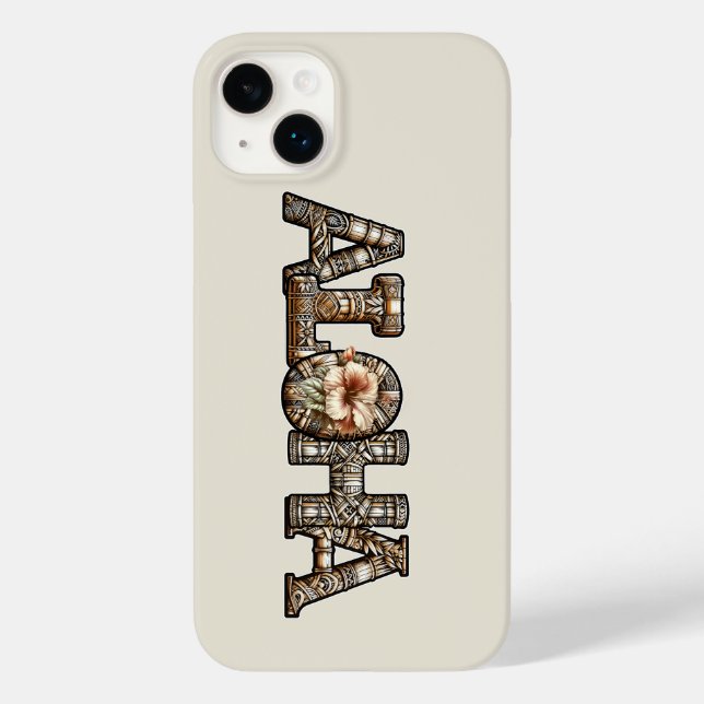 Coques Case-Mate iPhone Hawaïen Polynésien Aloha Bambou Look (Verso)