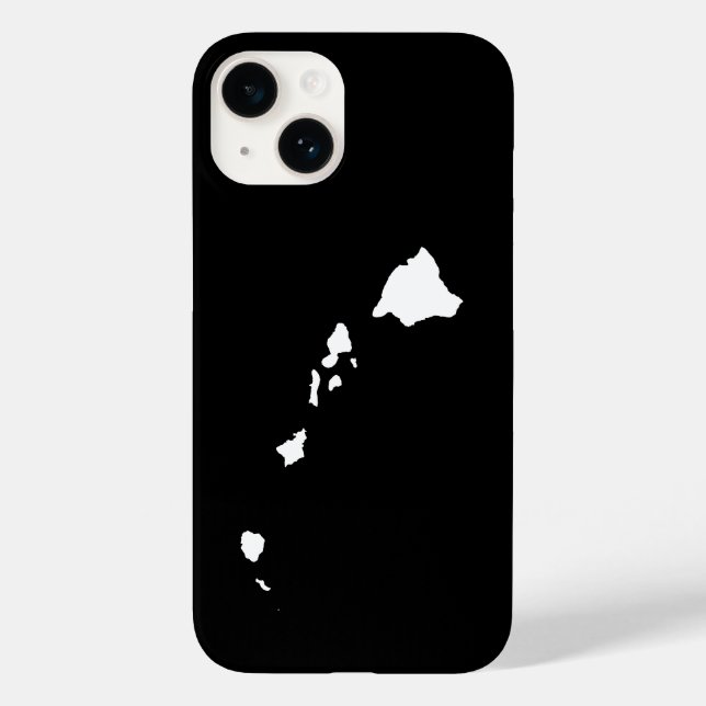 Coques Case-Mate iPhone Hawaii en blanc et noir (Verso)