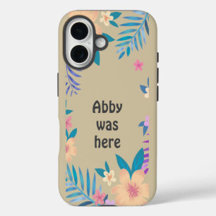 Coque Pour iPhone 16 Hawaiian Floral Design on Sand