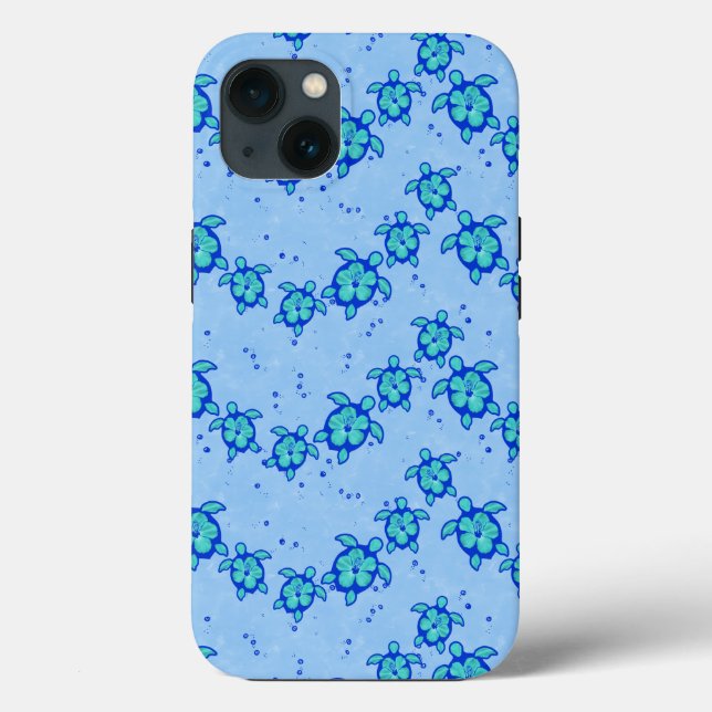 Coques Case-Mate iPhone Hawaiian Honu Hibiscus Sea Turtles (Verso)
