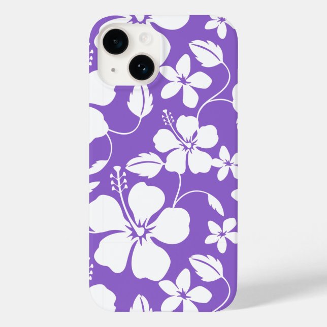 COQUES Case-Mate iPhone HAWAIIAN HULA (HIBISCUS) LUMIÈRE PURPLE (Verso)