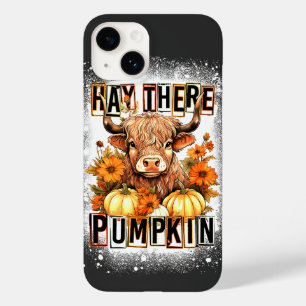 Coque Case-Mate iPhone Hay Bleu Là Pumkin Highland Cow Automne