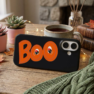 Coque Pour iPhone 16 Hé Boo Est-ce que je t'ai trop fait peur Typograph