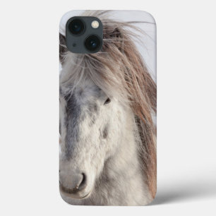 Coques Pour iPhone Headshot islandais blanc de cheval