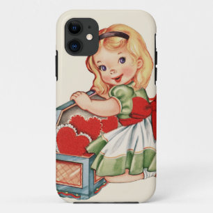 Case-Mate iPhone Case Heart Girl Enfant Retro Enfants mignons