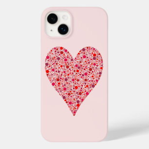 Coque Pour iPhone 14 Plus Heart Shape Crimson Polka
