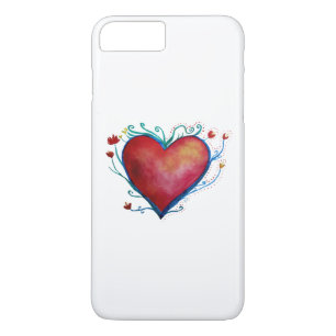Case-Mate iPhone Case Heart Watercolor Apple iPhone 7 Plus, à peine là