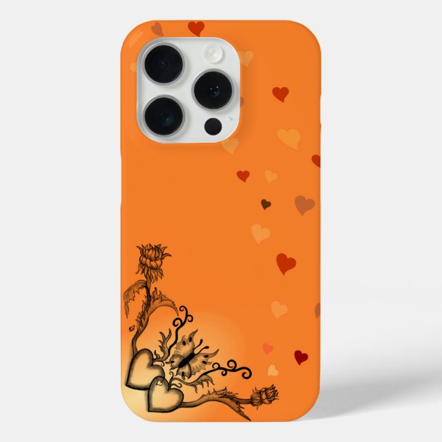 Coques Case-Mate iPhone Heart with Flower and Butterfly (Verso)