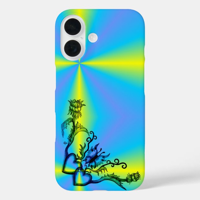 Coques Case-Mate iPhone Heart with Flower and Butterfly (Verso)