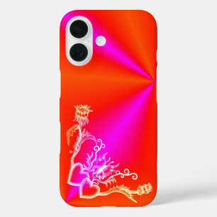 Coque Pour iPhone 16 Heart with Flower and Butterfly