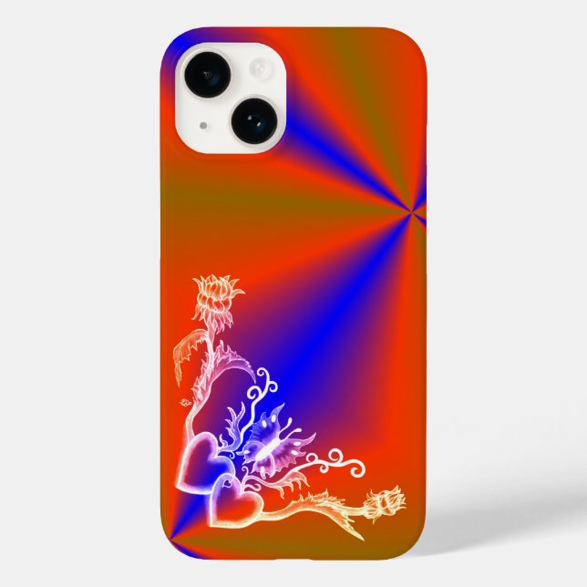 Coques Case-Mate iPhone Heart with Flower and Butterfly (Verso)