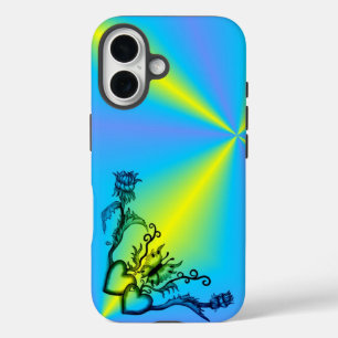 Coque Pour iPhone 16 Heart with Flower and Butterfly