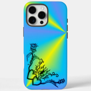 Coque iPhone 16 Pro Max Heart with Flower and Butterfly