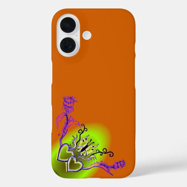Coques Case-Mate iPhone Heart with Flower and Butterfly (Verso)
