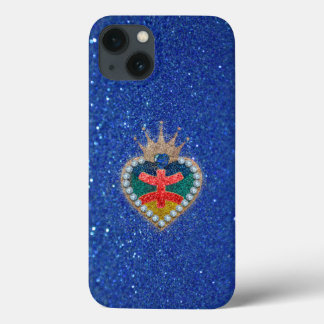 Case-Mate iPhone Case heart with the Amazigh flag in a bright glitter