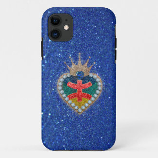 Case-Mate iPhone Case heart with the Amazigh flag in a bright glitter