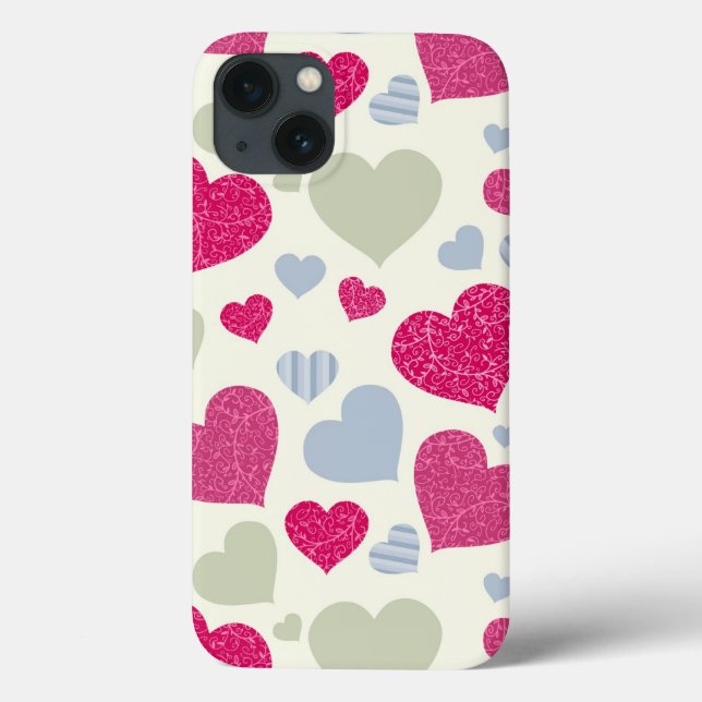 Coques Case-Mate iPhone Hearts Background (Verso)