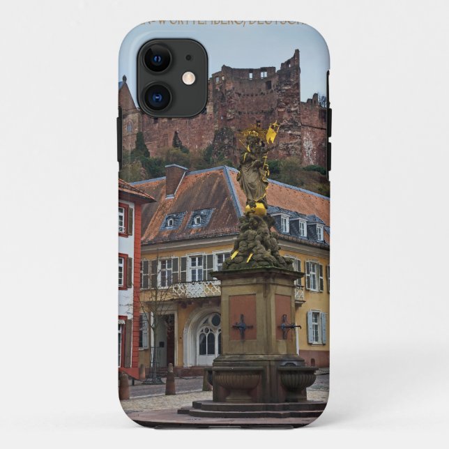 Coques Case-Mate iPhone Heidelberg - statue et château (Dos)