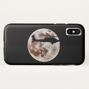 Case-Mate iPhone Case Hélicoptère militaire contre la lune en nuit
