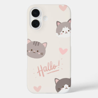 Coque Pour iPhone 16 Hello Kitty Minimalist - Téléphone