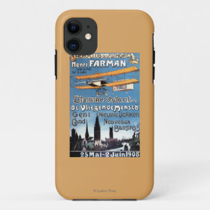 Coque iPhone 11 Henry Farman pilote l'affiche de promo d'homme de