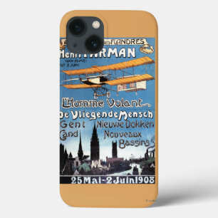 Case-Mate iPhone Case Henry Farman pilote l'affiche de promo d'homme de