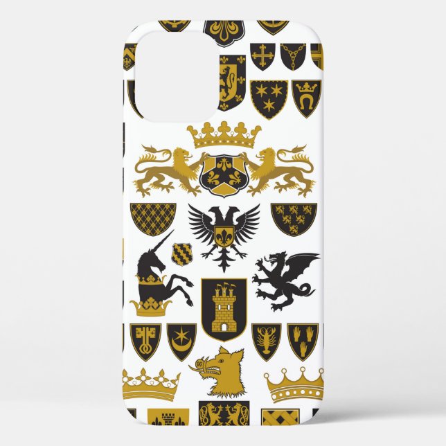 Coques Case-Mate iPhone HÉRALDRY Crêtes et symboles (Verso)