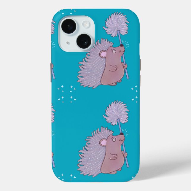 Coques Case-Mate iPhone Hérisson au Pissenlit | Douce Art Populaire Nature (Verso)