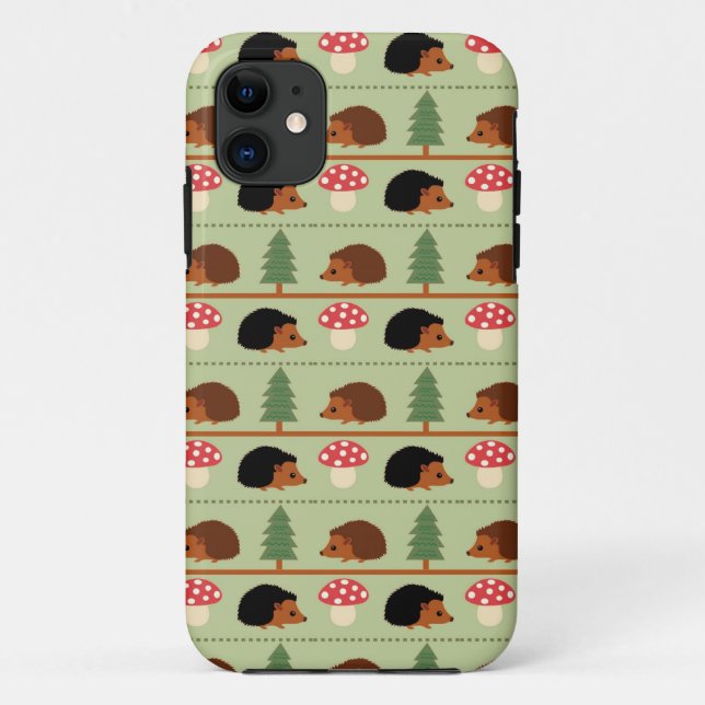 Coques Case-Mate iPhone Hérisson, Champignons et arbres (Dos)