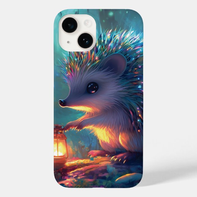 Coques Case-Mate iPhone Hérisson et lanterne géants dans la forêt enchanté (Verso)