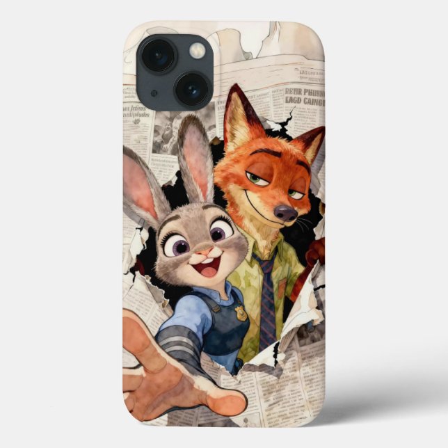 Coques Case-Mate iPhone Héros de Zootopie : Judy Hopps & Nick Wilde Art (Verso)