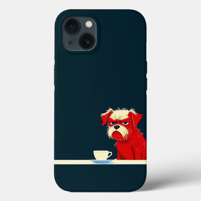 Coques Case-Mate iPhone Heure de café de chien grumpy - Cas de téléphone m (Verso)