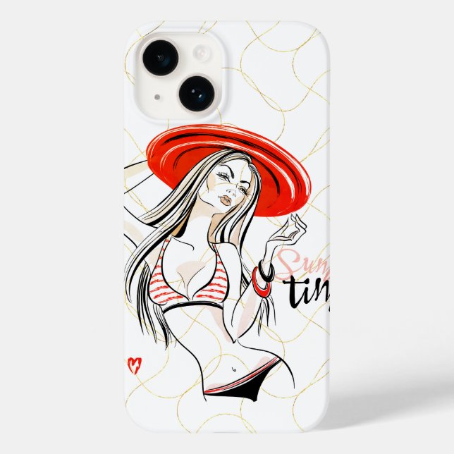 Coques Case-Mate iPhone Heure d'été des filles chaudes (Verso)